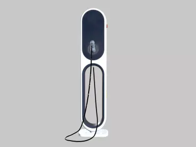 EV Electric Car Charging Station Low-poly 3D model