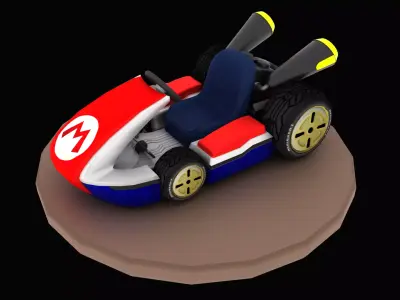 Mario Kart Low-poly 3D model