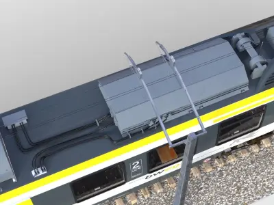 Bombardier TALENT Train sweg Rigged Animated 3D model