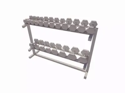 damble dumbbells-Dumbbell Set Pendants 3D model