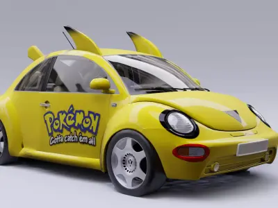 Pokemon car model in Blender 3D 3D model