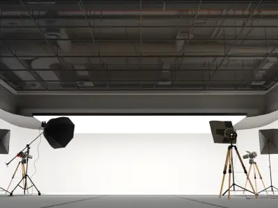 Lighting Studio Scene 3D Blend File Free model 3D model