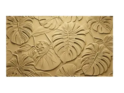 modern panel wall decor set relief stl mural CNC 251 3D model