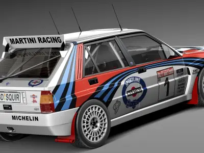 Lancia Delta HF Integrale Rally 3D model
