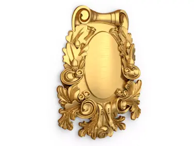 Cartouche classic decorative ornament cnc 3d printing stl 04  3D model
