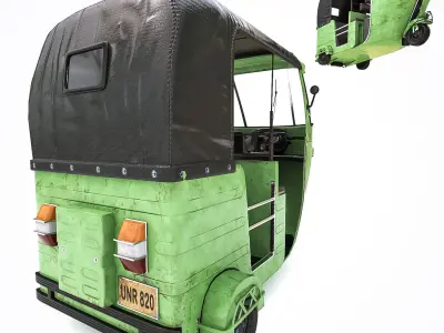 Rickshaw Motor PBR Low-poly 3D model