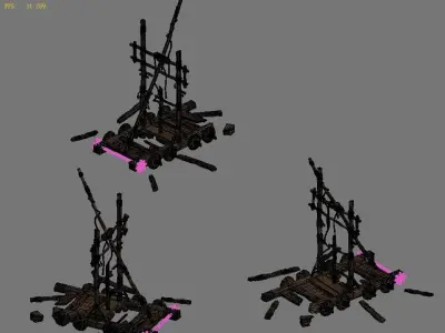 Game Barracks - Chariots 3D model