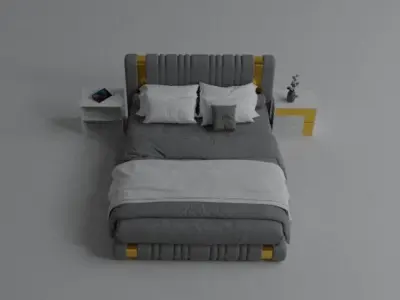 Bed interior 3D model Muraglia Luxury Bedroom 3D model