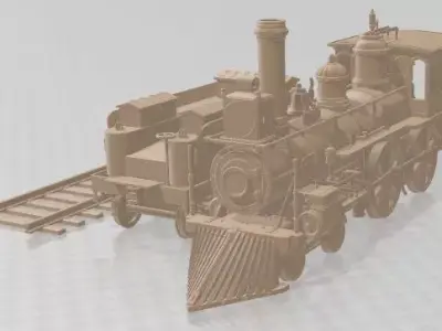 Union Pacific 119 Steam Train 1868 Printable 3D print model