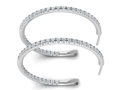 Diamond Hoop Earring 3294 3D print model