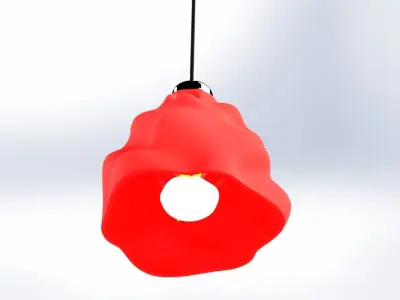 3d model wrinkled lampshade-Ready to print  3D print model