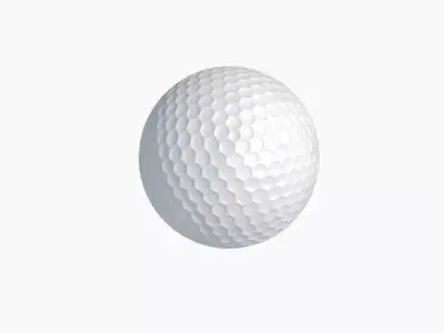 golf ball Low-poly 3D model