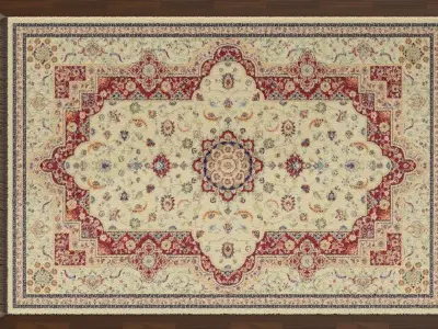 3 Rugs oriental rug Low-poly 3D model