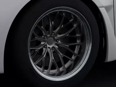 Vossen VWS 02 Aftermarket Wheel Low-poly 3D model