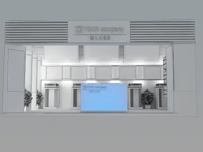 Booth Exhibition Stand a434b 3D model