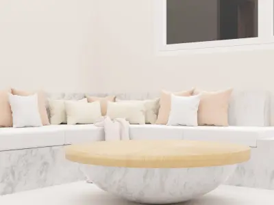 Small Living Room Low-poly 3D model