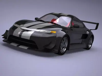 Generic car 06 model in Lightwave 3D 3D model