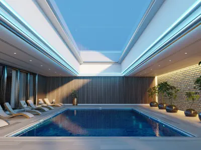 Ultramodern Luxury Swimming Pool 3D model - blend fbx obj 3D model
