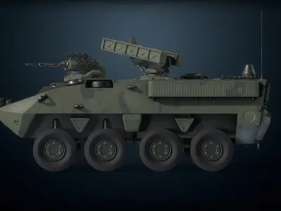 Military APC B420 Low-poly 3D model