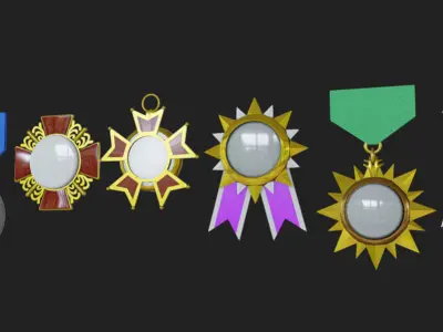 Medals Low-poly 3D model