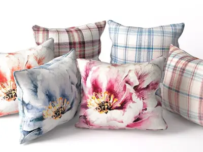 Voyage Pillow Set - Piped Pillow Set 3D model