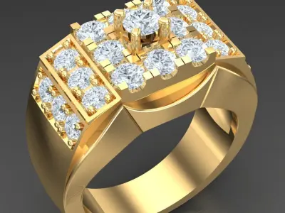 Luxury Men Rings Designs 5MR029 3D print model