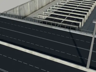 Highway box Low-poly 3D model