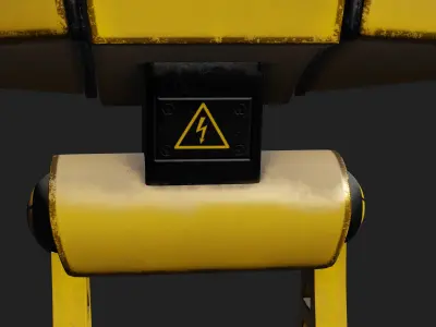 Robot character Low-poly 3D model