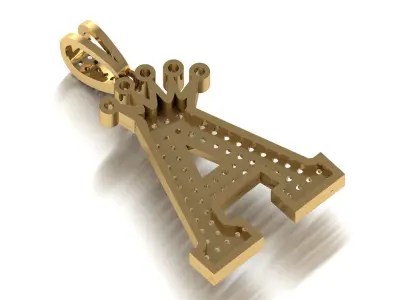 A letter pendant 3D print model 3D print model