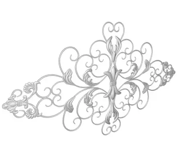 Stratton Home Decor Ornate Scroll Wall Decor 3D model