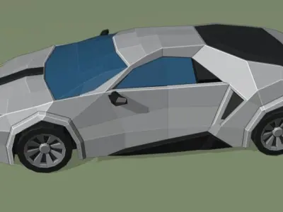 Low Poly Sport Car Low-poly 3D model buy