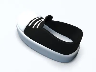 cartoon sport shoes Low-poly 3D model purchase