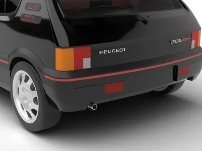 Peugeot 205 GTI 1 6 1992 3d model 3D model