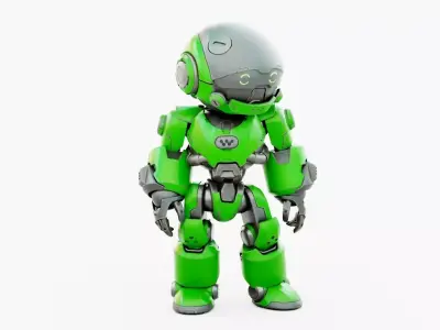 ROBO ZERO-A  Rigged for Unreal Engine - Unity - MIXAMO 3D model