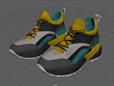 SCI-FI SNEAKERS Low-poly 3D model
