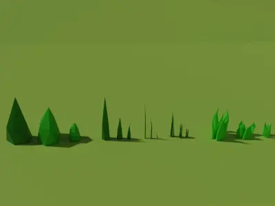 Lowpoly tropical island pack collection Free low-poly 3D model