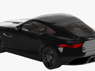 Jaguar f tayp  Low-poly 3D model