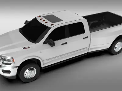 Ram 3500 Limited Dually 2020 3D model