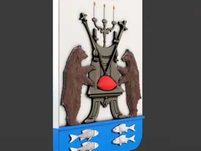 Coat of Novgorod 3D model