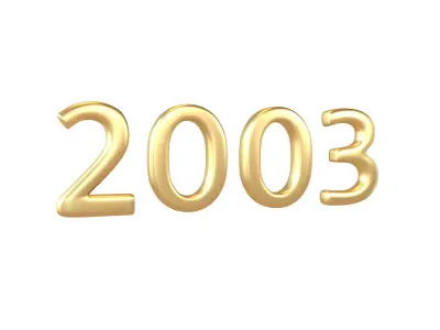 Year Number 2003 v1 002 Low-poly 3D model