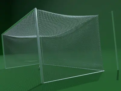 Soccer Ball and GoalPosts Free 3D model