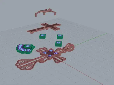 Cross Pendant 8957 3D print model