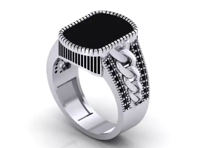 LUXURY TURKISH GENTS RING 3D print model