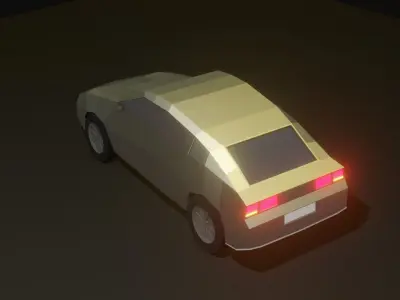 Low Poly Car Low-poly 3D model 10