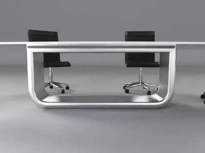 Modern conference desk 3D model