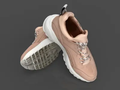 WOMAN SHOES Low-poly 3D model