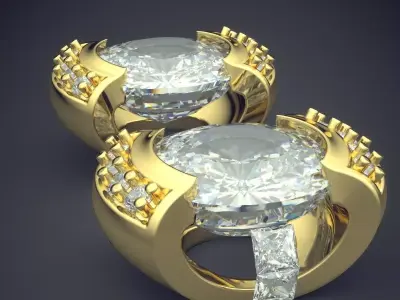 Luxury Brooches With Sophisticated Diamond CAD 3091 3D print model