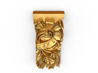Classic carved decor ornament 400 3D model