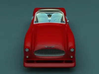 Car Austin Healey 500 Topless AAA Low-poly 3D model