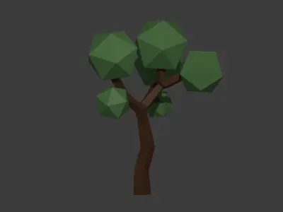Low-Poly Stylized Tree Free low-poly 3D model